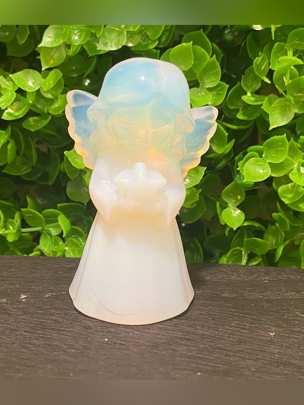 Opalite Angel Figurine - Decorative Home Art